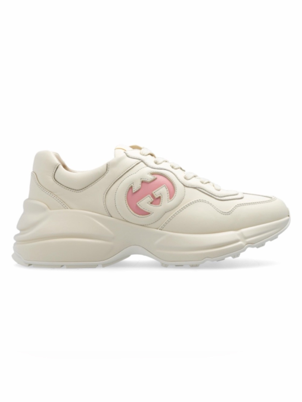 GUCCI Rhyton GG logo leather sneakers